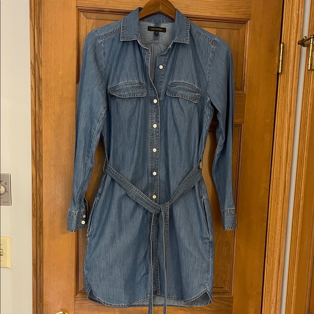 Blue Denim Banana Republic Shirt Dress